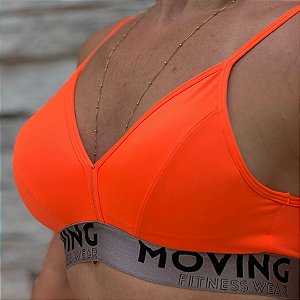 Top Milano Elástico X - Laranja Neon