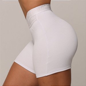 Shorts Elástico X - Jacquard Texturizado Branco