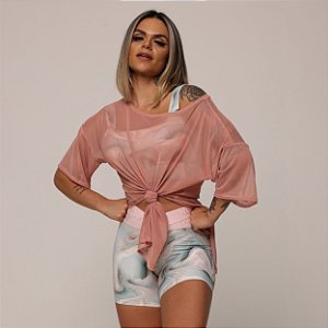 Chemise (Camisetão) de Tulê Rosê