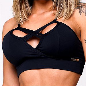 Top Double Strappys Preto