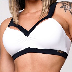 Top Paris Branco e Preto