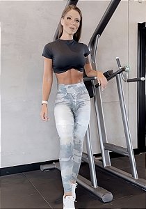 Conjunto WaveTrend Estampa Fake Jeans Militarism