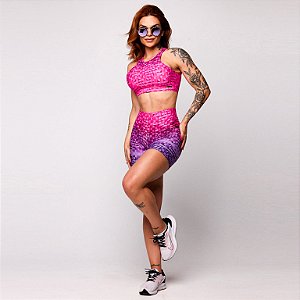Conjunto Torino Shorts Jump Estampa Pink Mosaic