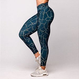 Legging Jump Empina Bum-Bum - Estampa Broken Petróleo