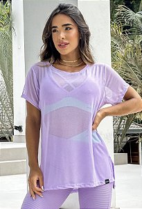 Chemise (Camisetão) em Tulê Lilás