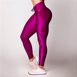 Legging Basics Laço Cirrê Texturizado Fúcsia Style
