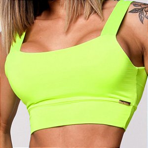 Top Faixa Verde Neon Alças Fixas