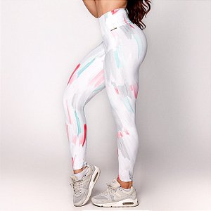 Legging Just Push Up Suplex Light Modeladora Estampa Clean Marks