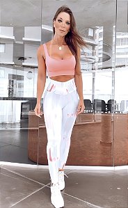 Conjunto Just Creta Modelador Coral c/ Estampa Clean Marks