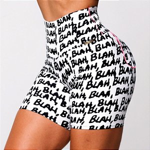 Shorts Jump Urbana c/ Bolsinho Estampa Bla Bla Bla