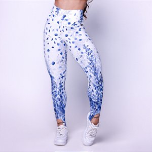Legging Bailarina Suplex Light Estampa Blue Rain