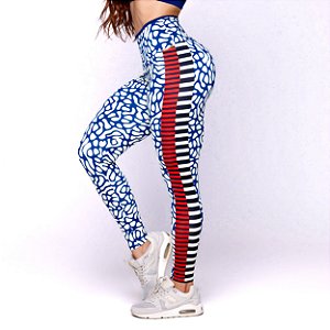 Legging Bobble Suplex Light Zero Transparência com Empina Bumbum Estampa Zuri