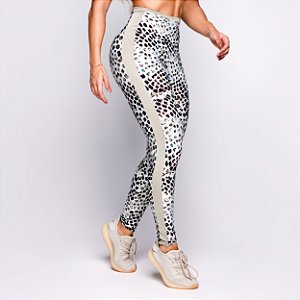 Legging Bobble Faixa Suplex Light Zero Transparência com Empina Bumbum Estampa Diamond