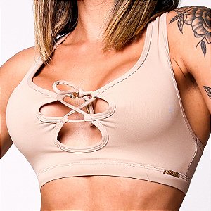 Top Trançado Amarração Nude