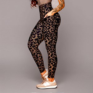 Legging Zurique Suplex Light Estampa Onça Panthera