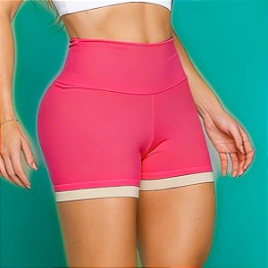 Shorts Gym Zero Transparência Rosa-choque