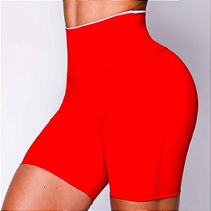 Shorts / Bermuda Confort Poliamida Premium Zero Transparência Vermelho Carmim