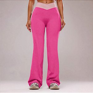 Calça Legging Bailarina Visa Poliamida Premium Zero Transparência Rosa Choque