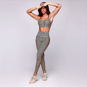 Conjunto Illusion Dupla Face Suplex Light de Poliamida Premium Zero Transparência Estampa Retrô Fit Sunfield