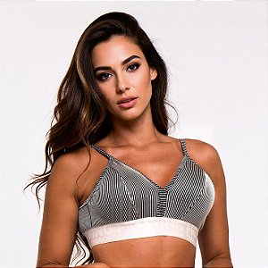 Top Milano Elásticos X Jacquard Estampa Retrô Fit Cyber Lines