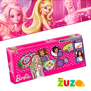 Barbie Kit para Montar Colares e Pulseiras Infantil Arte Fun