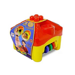 Brinquedo Construtor Blocos De Montar Em Madeira 40 Peças - Loja Zuza  Brinquedos