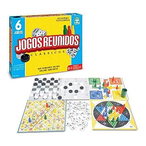 Jogos Reunidos 2×1- Ludo e Xadrez Chines - Nig - Loja Zuza