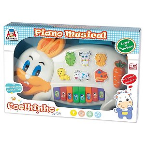 Piano de Brinquedo Infantil Animais da Fazenda Teclado Bebê na