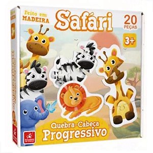 Quebra-Cabeça Progressivo Safari Brincadeira de Criança
