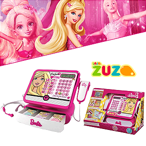 Barbie Caixa Registradora Luxo Luz Som e Calculadora Fun
