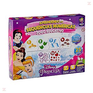 Jogo Educativo - Princesas Disney - Sequências Numéricas - Mimo Toys