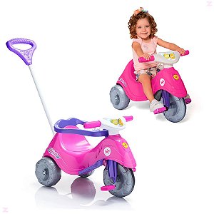 Motoca Carro de Passeio Infantil Velotrol Lelecita Rosa