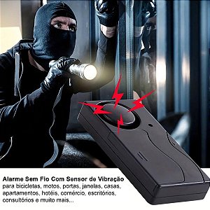 Alarme Sensor Vibração Controle Remoto Bicicletas Motos Carros Residencial Comercial CH273