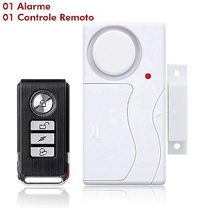 Alarme Residencial Comercial Sensor Magnético Controle Remoto Porta Janela Som Muito Forte 108db KITS