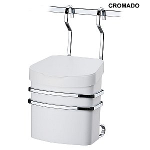 Suporte Com Lixeira 2,5 Litros Para Barra de Cozinha - Ref. 2809CR