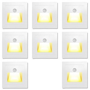 KIT 8 Balizador Lâmpada Luminária Sensor de Movimento CH234