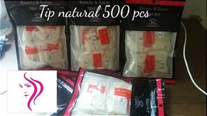 Unha Tip Natural Curvatura C 500 unid