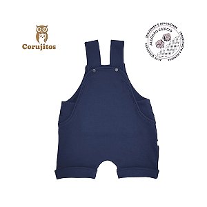 Banho De Sol Azul Marinho Tamanho P - 100% Algodão Egípcio - Corujitos