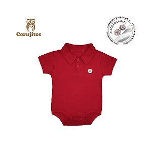 Body Social Gola Italiana e Manga Curta Vermelho Tamanho P - Corujitos