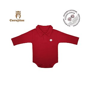 Body Social Gola Italiana Manga Longa Vermelho Tamanho P - Corujitos
