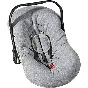 Capa Para Bebê Conforto Com Protetor De Cinto Basic Matelado Cinza 100% Algodão -  Batistela
