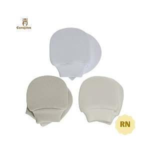 Kit Luvinha Com 3 Pares Na Cor BG/BR /CR 100% Algodão Egípcio Prematuro - Corujitos