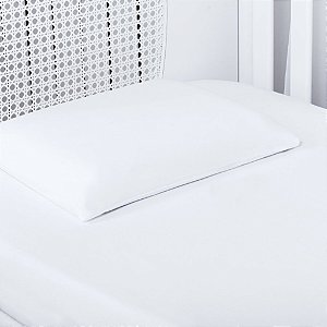 Lençol e Fronha Em Malha Para Berço Com 2 Peças Branco - Batistela