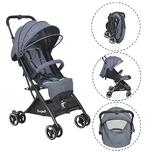 Carrinho De Bebê Compacto It Gray - Burigotto