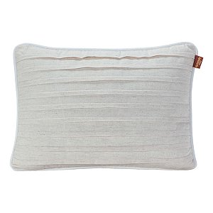 Almofada Para Decoração Drapeada Linho Cinza 40x30 - Batistela