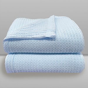 Manta Donna Termocelular Cubes Azul Bebê - Laço Bebê