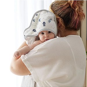 Toalha de Banho Felpuda Premium com Capuz Astronauta -  Nenem