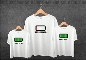 T-Shirt Pai/Filho - Recarregando/Carga total