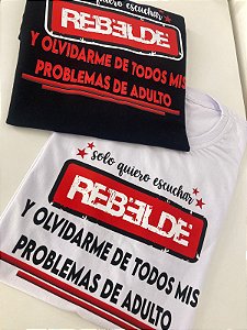 Camiseta RBD - Solo quiero escuchar Rebelde