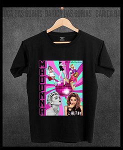 T-shirt Madonna - Disco (Manga com/sem paetê)